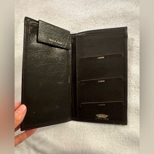 Cowhide leather passport holder.